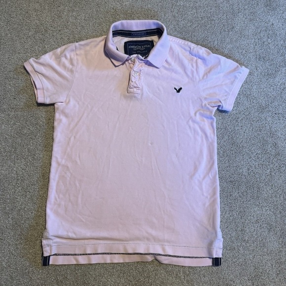 American Eagle Outfitters Other - American Eagle Men's Polo Shirt Size Small Vintage Fit Pink Short Sleeve Casual